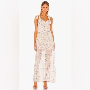BCBG Tie Shoulder Maxi